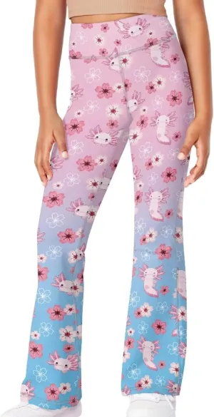 5-14 Bell Bottoms for Girls Cute Yoga Pants for Girls Flare Leggings Kid
