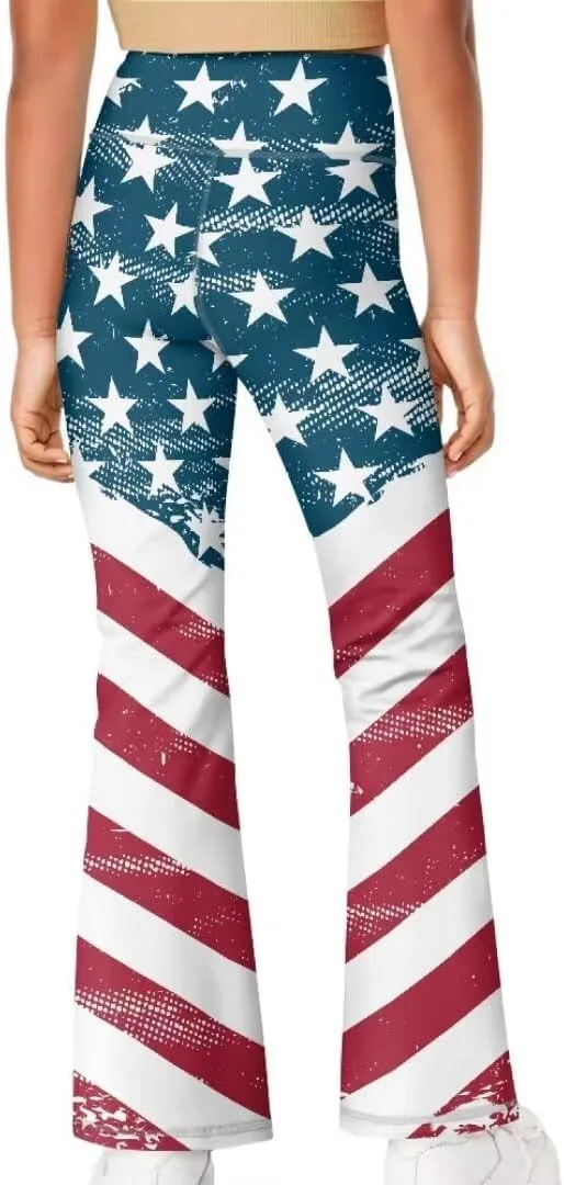 5-14 Bell Bottoms for Girls Cute Yoga Pants for Girls Flare Leggings Kid