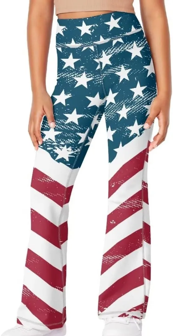5-14 Bell Bottoms for Girls Cute Yoga Pants for Girls Flare Leggings Kid