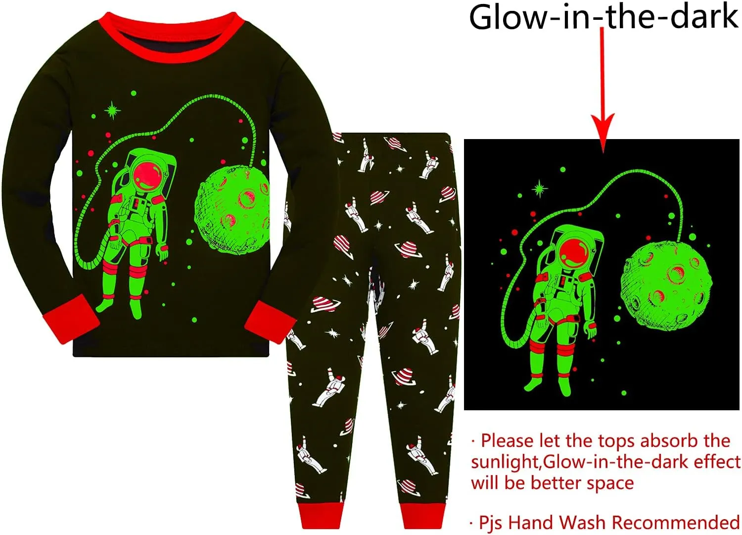 Akyzic Toddler Boys Planet Pajamas Dinosaur Cotton Kids Truck 2 Piece Train Kids Pjs Sleepwear Clothes Set 3-10T