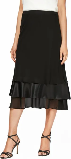 Alex Evenings Women's Midi Length Formal Skirt (Reg and Petite)