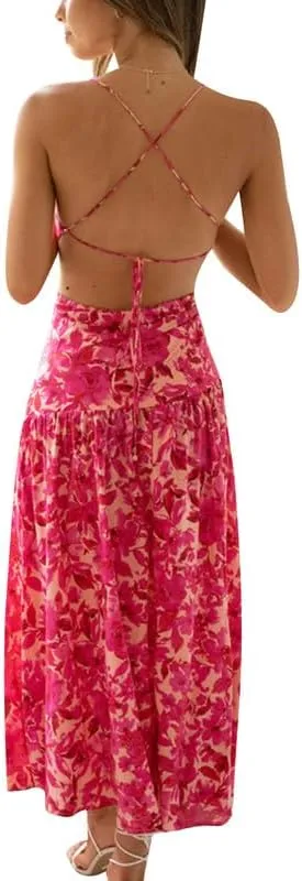Argeousgor Women One Shoulder Midi Dress Y2K Pleated Bodycon Long Dresses Asymmetrical Ruffle Cocktail Evening Party Dress