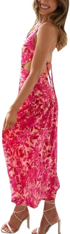 Argeousgor Women One Shoulder Midi Dress Y2K Pleated Bodycon Long Dresses Asymmetrical Ruffle Cocktail Evening Party Dress