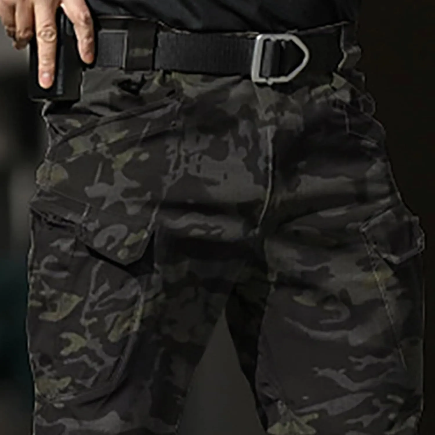 Athletic Pants for Men Men's Solid Color and Windproof and Rainproof Pants Winter Warm Straight Leg Gym Sweatpants