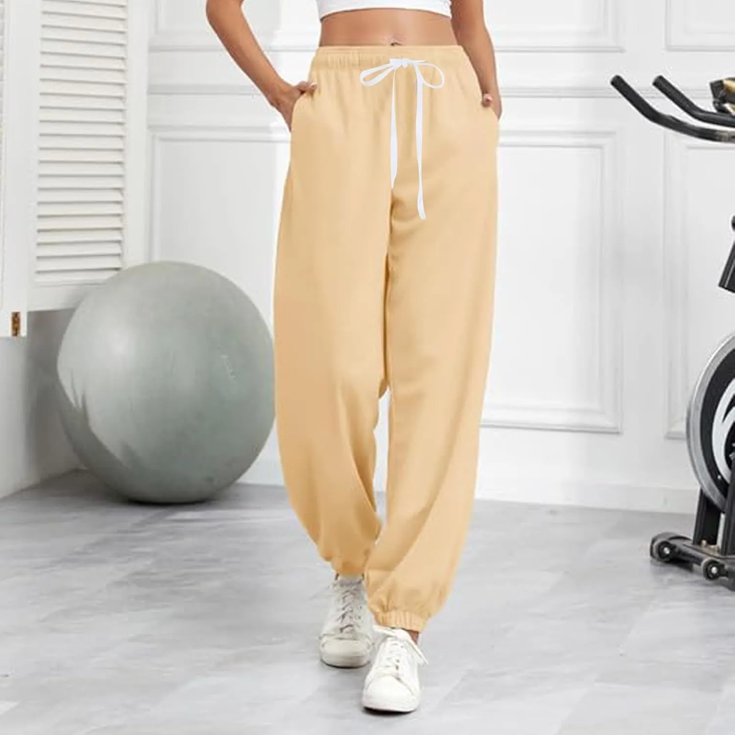 Baggy Sweatpants for Women with Pockets Ladies Lounge Pajams Running Sweat Pants Joggers Fall Clothes Outfits 2025