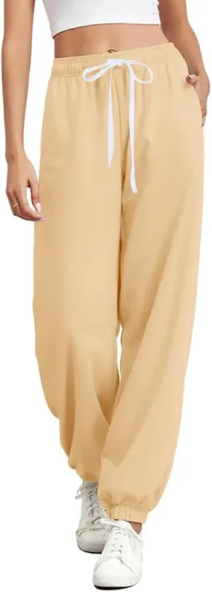 Baggy Sweatpants for Women with Pockets Ladies Lounge Pajams Running Sweat Pants Joggers Fall Clothes Outfits 2025