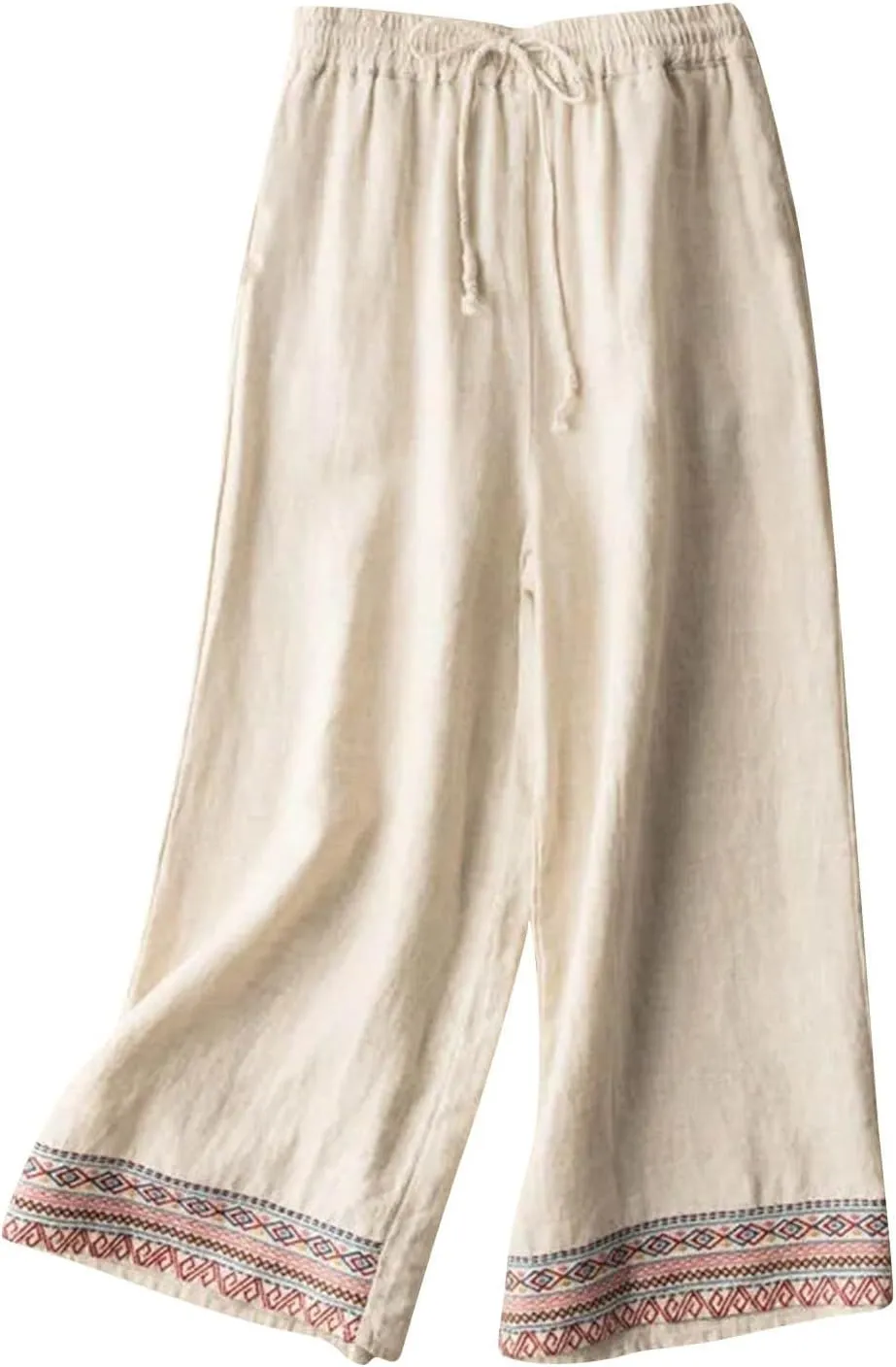 Baggy Wide Leg Pants for Women Lightweight Linen Pants Comfortable Summer Pants Drawstring High Waisted Pants 2025