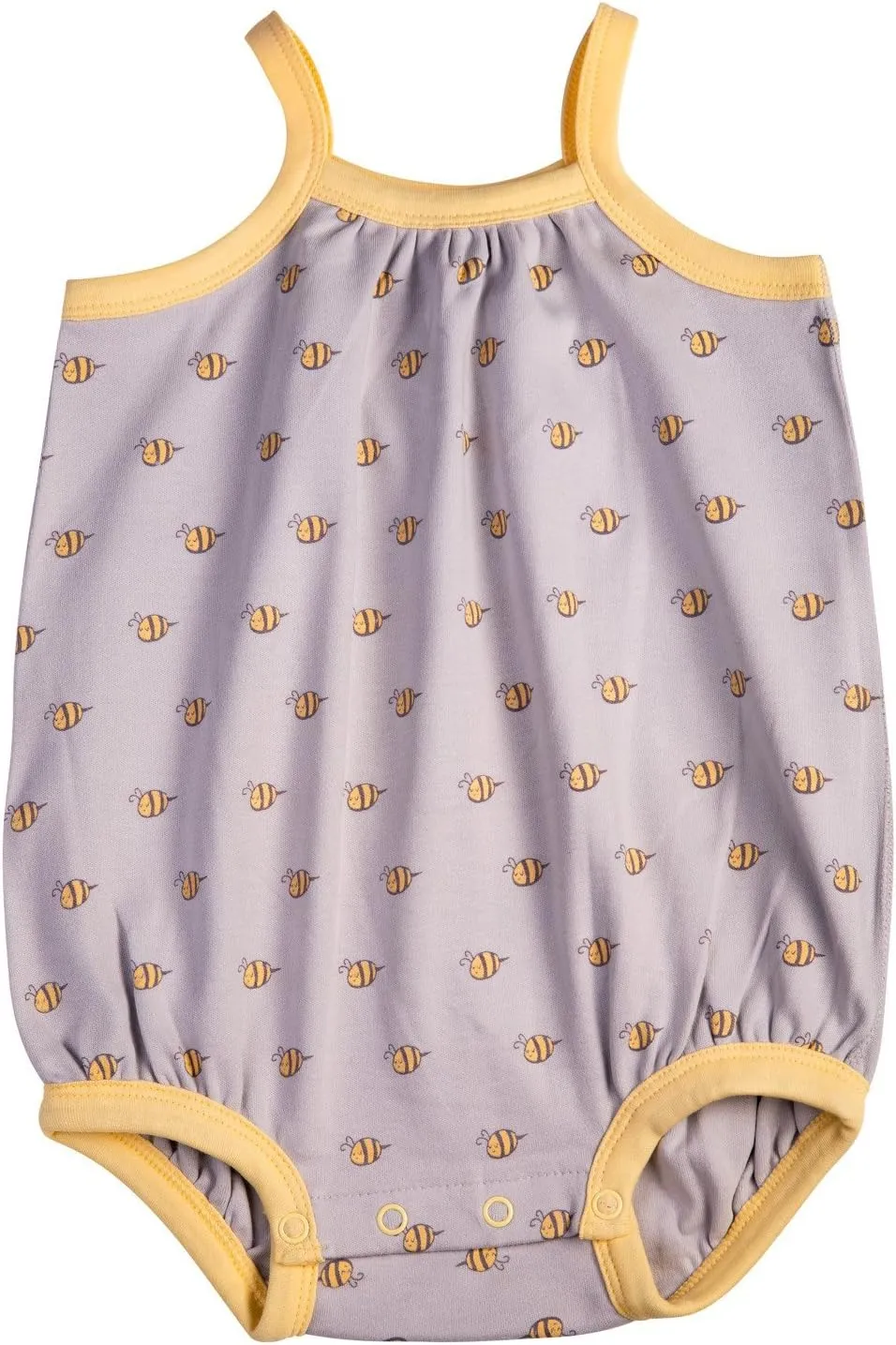 BeeCotton Baby Girl 100% Organic Cotton Bee Bubblesuits/Jumpsuits/Jumpers