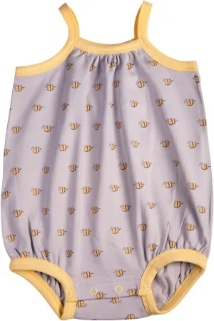 BeeCotton Baby Girl 100% Organic Cotton Bee Bubblesuits/Jumpsuits/Jumpers