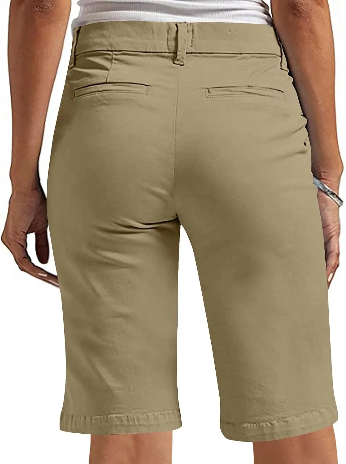Bermuda Shorts for Women Trendy 2025 Casual Summer High Waisted Chino Shorts Straight Leg Hiking Vacation Outfits