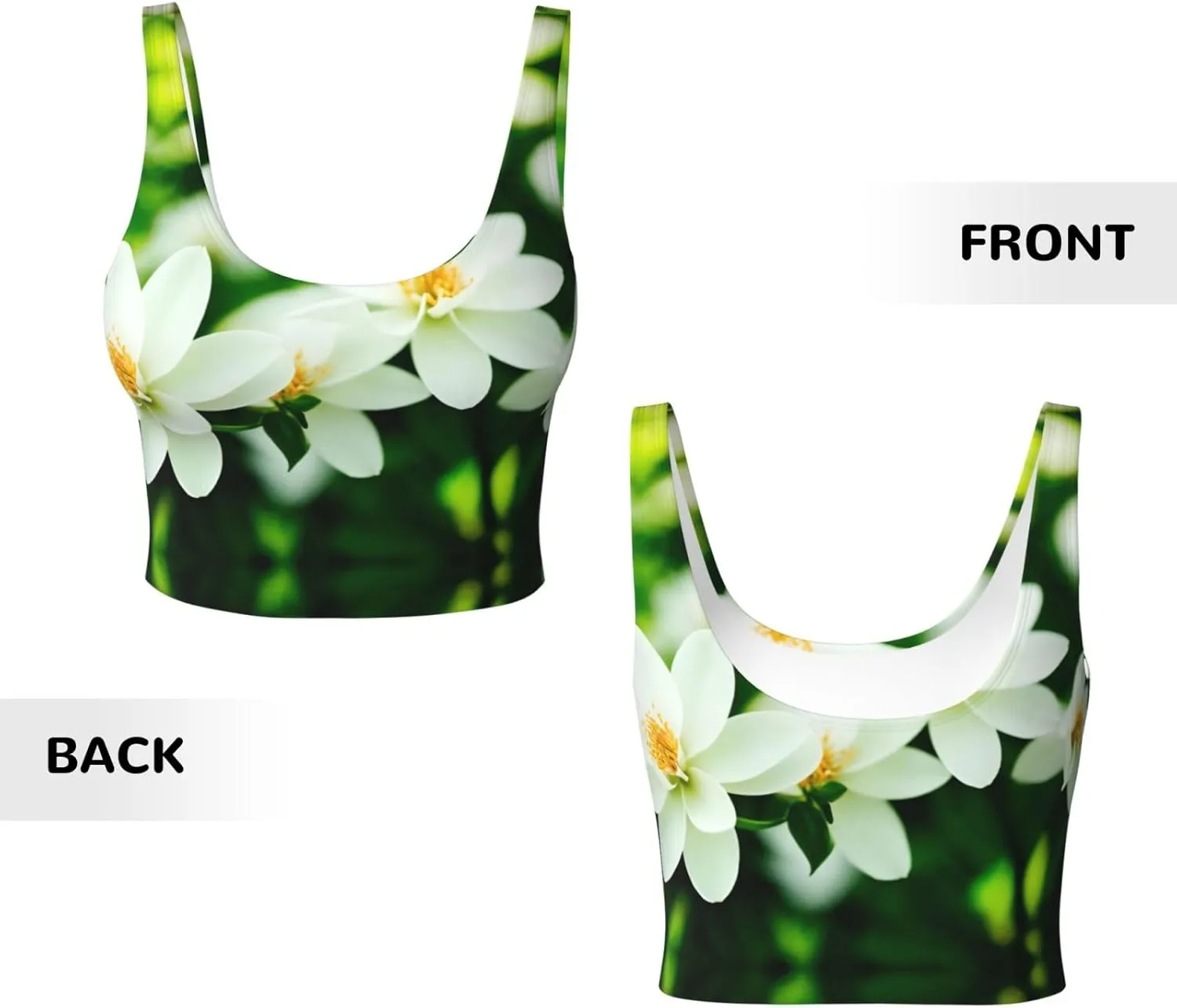 Blooming Jasmine Women's Sexy Sports Vest Sleeveless Athletic Gym T-Shirts Vest U-Shaped Back Quick Dry Top