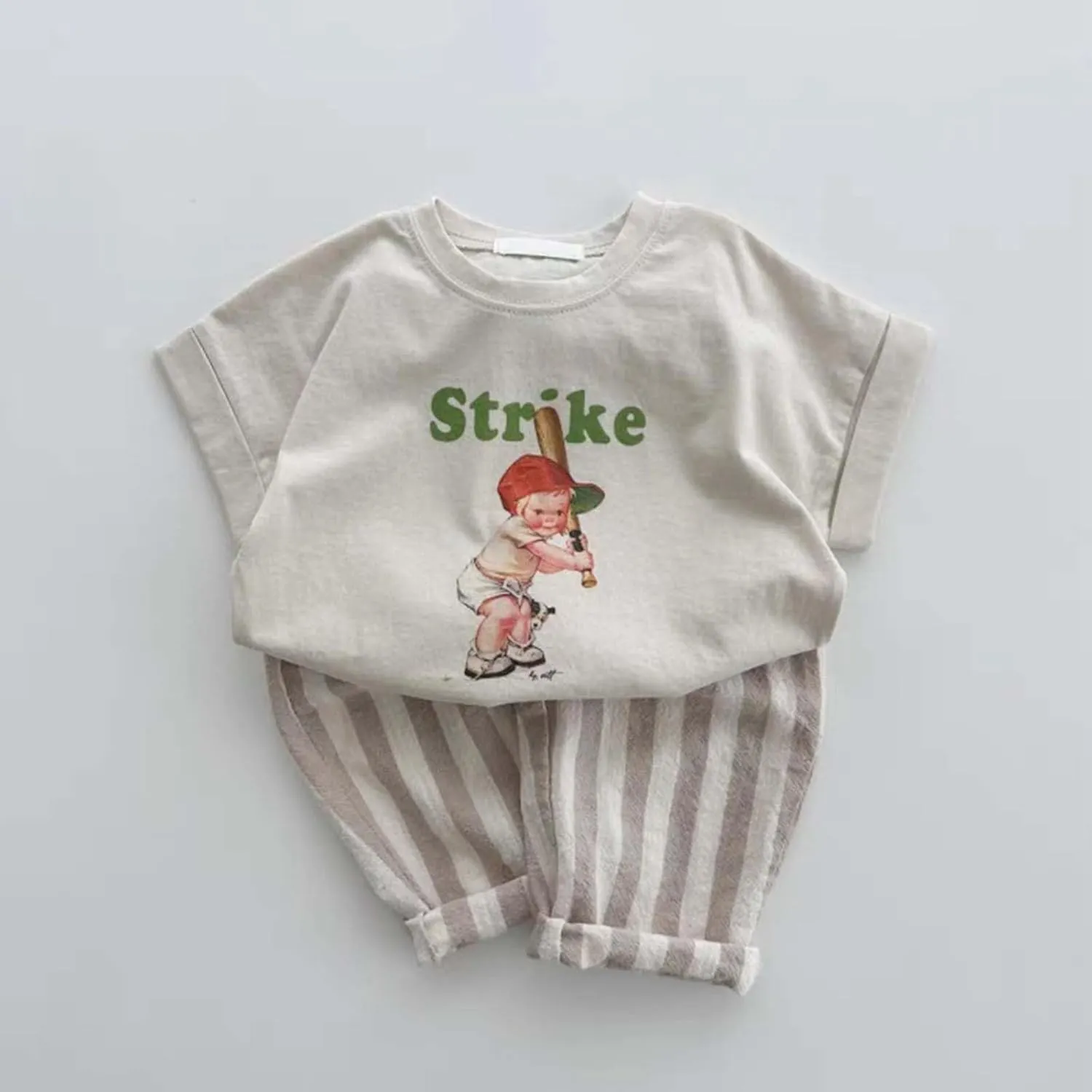 Boys Cotton Linen Harem Bloomers Pants for Baby Toddler Striped Bloomer Elastic Basic Harem Pants Joggers