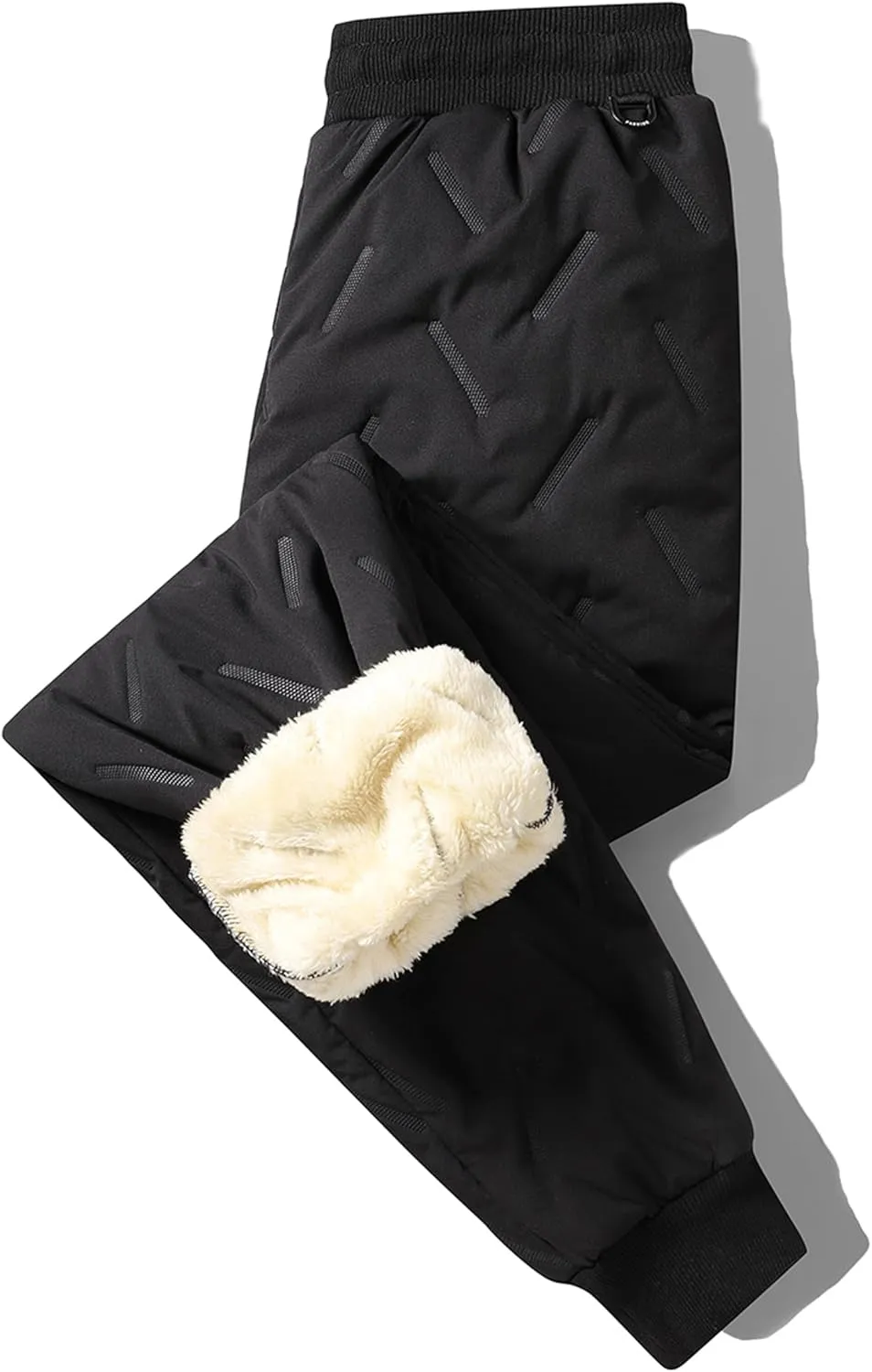 Boy's Winter Snow Pants Sherpa Lined Sweatpants Thicken Warm Fleece Pants Sports Jogger Pants