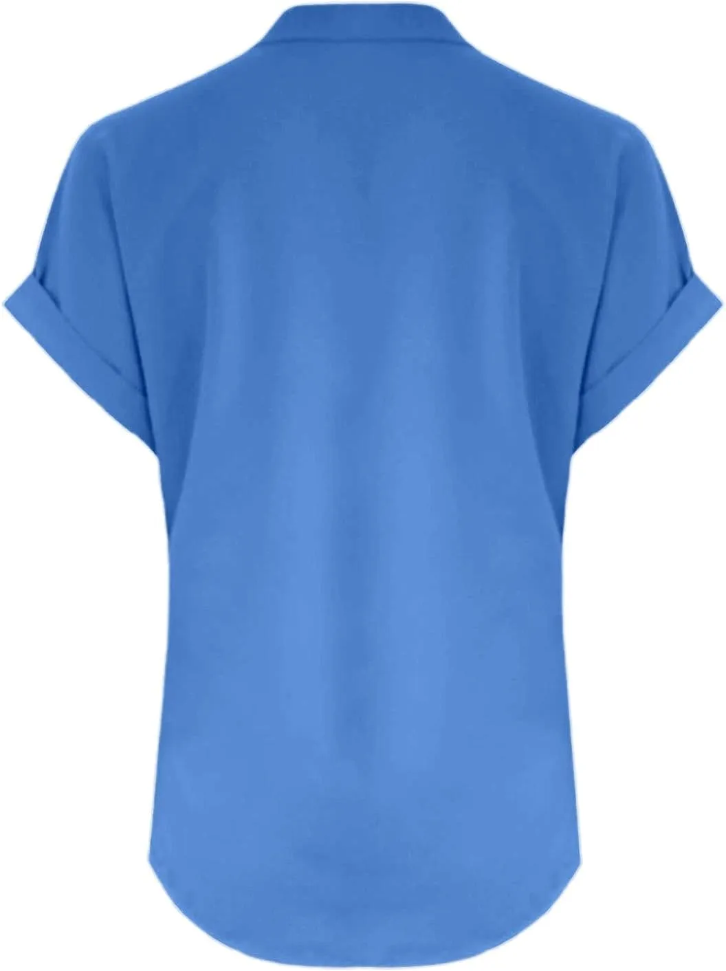 Button Down Linen Shirt for Women V Neck Short Sleeve Summer Tshirt Loose Fit Lightweight Casual Plus Size Tunic Tops