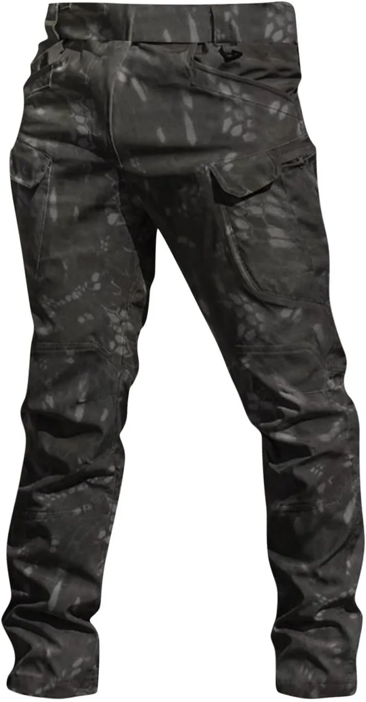 Cargo Pants for Men Baggy Ripstop Pants Stretchy Multi Pockets Work Hiking Pants Match Mens Wild Cargo Pants