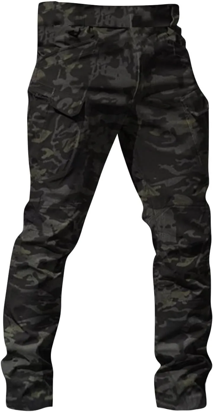Cargo Pants for Men Baggy Ripstop Pants Stretchy Multi Pockets Work Hiking Pants Match Mens Wild Cargo Pants