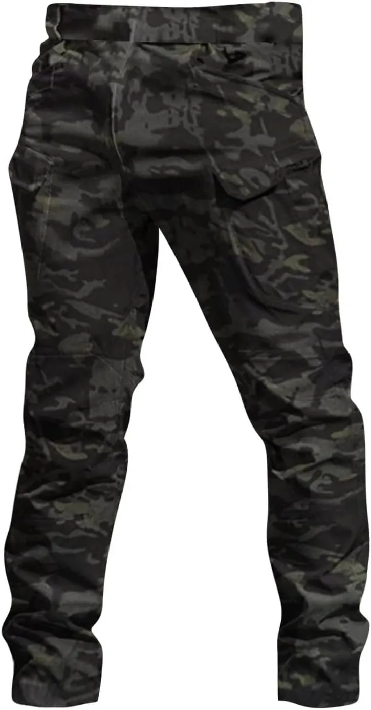 Cargo Pants for Men Baggy Ripstop Pants Stretchy Multi Pockets Work Hiking Pants Match Mens Wild Cargo Pants