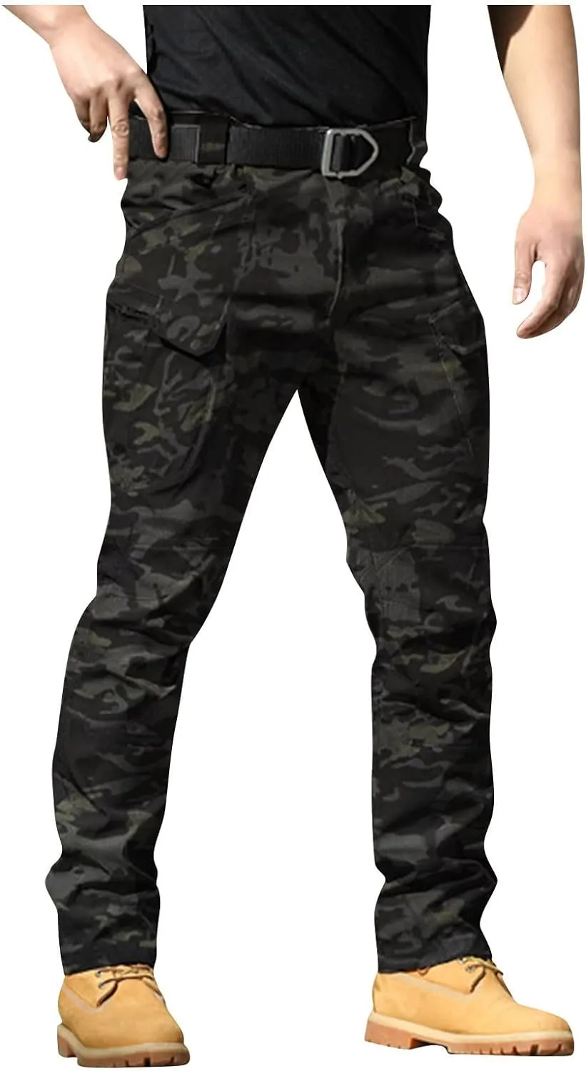 Cargo Pants for Men Baggy Ripstop Pants Stretchy Multi Pockets Work Hiking Pants Match Mens Wild Cargo Pants