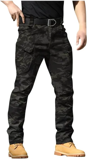 Cargo Pants for Men Baggy Ripstop Pants Stretchy Multi Pockets Work Hiking Pants Match Mens Wild Cargo Pants