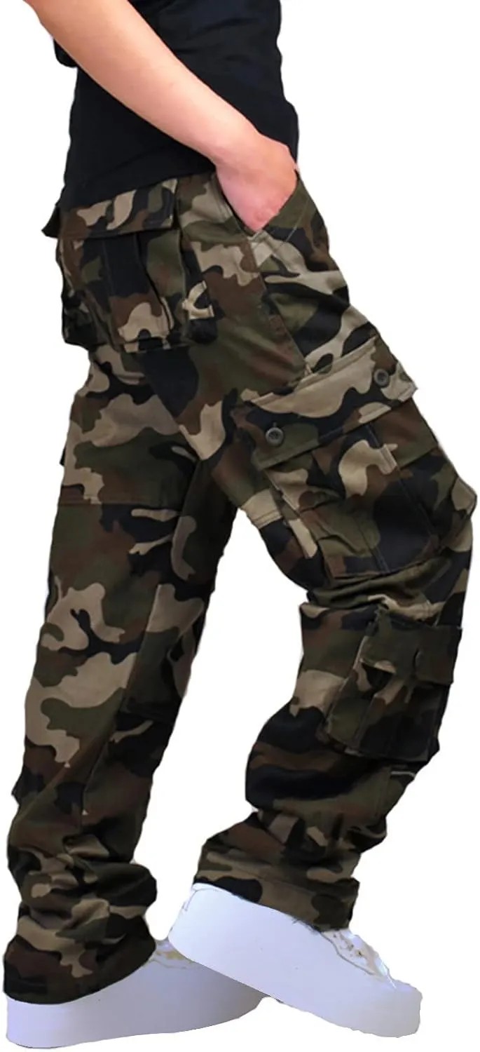 Cargo Pants for Men Casual Lightweight Work Pants Relaxed Fit Tactical Pant Jogger Classic Fit Multi Pockets Pants
