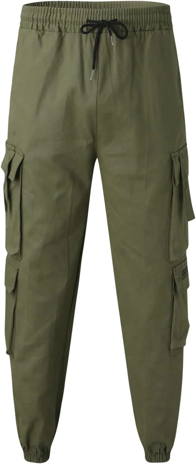Cargo Pants for Men Relaxed Fit Workout Athletic Pants Sweatpants for Men with Pockets Men's Slim Joggers Gym Workout