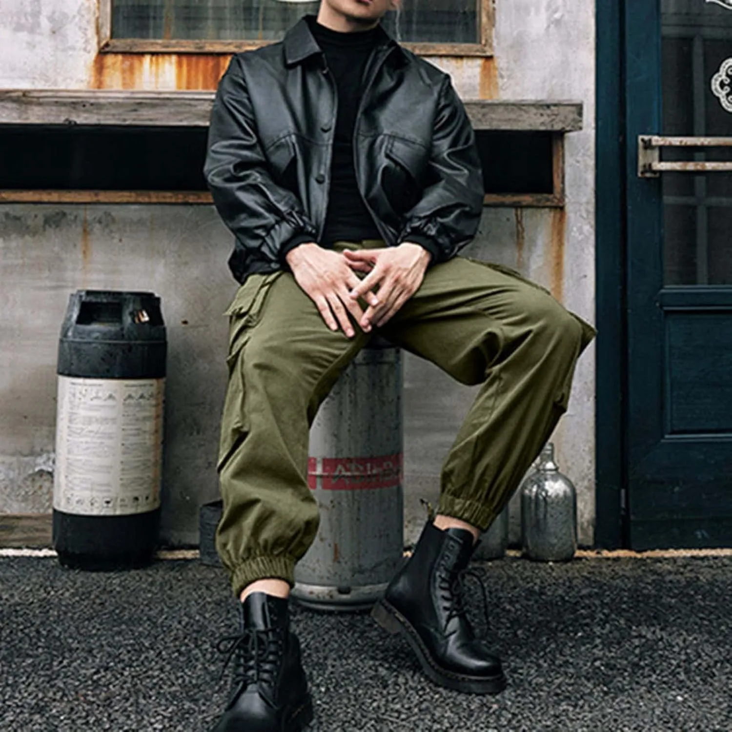 Cargo Pants for Men Relaxed Fit Workout Athletic Pants Sweatpants for Men with Pockets Men's Slim Joggers Gym Workout