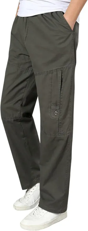 Cargo Sweatpants for Men Mens Lounge Pants Heavyweight Sweatpants Fleece Lined with Pockets Elastic Waist Cargo Pants