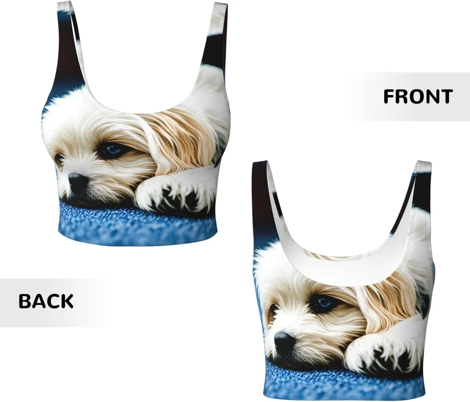Carpet Puppy Women's Sexy Sports Vest Sleeveless Athletic Gym T-Shirts Vest U-Shaped Back Quick Dry Top