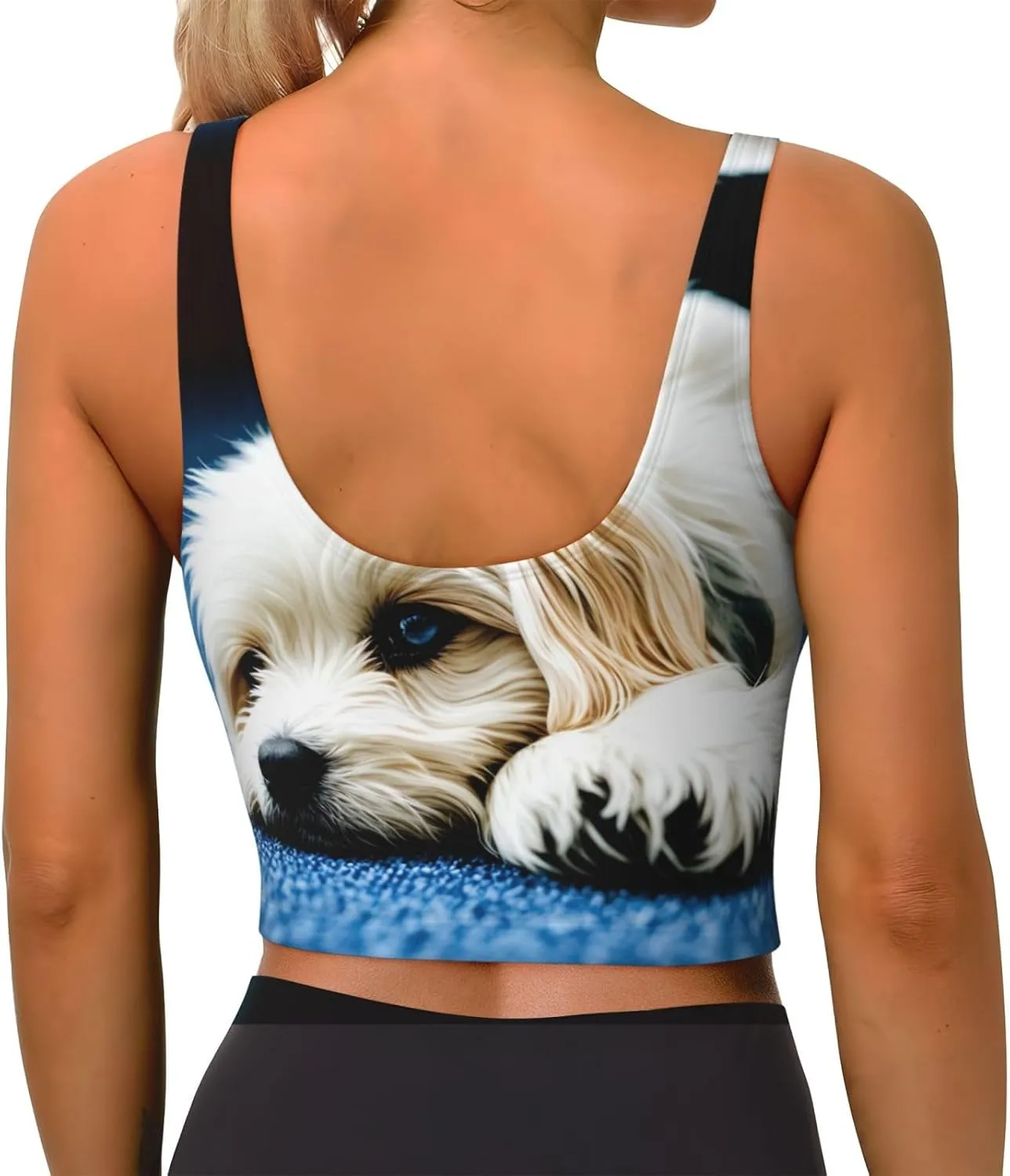Carpet Puppy Women's Sexy Sports Vest Sleeveless Athletic Gym T-Shirts Vest U-Shaped Back Quick Dry Top