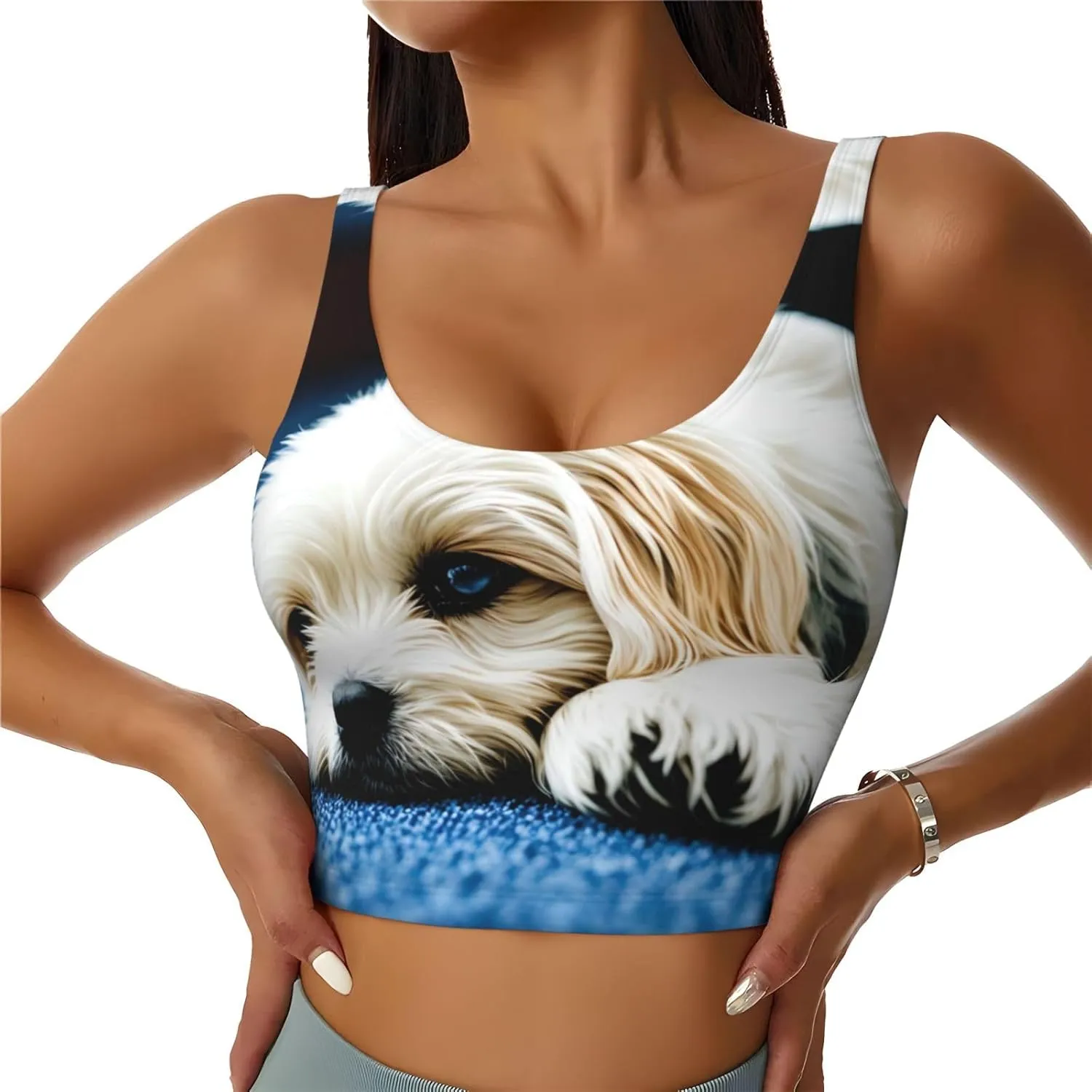 Carpet Puppy Women's Sexy Sports Vest Sleeveless Athletic Gym T-Shirts Vest U-Shaped Back Quick Dry Top