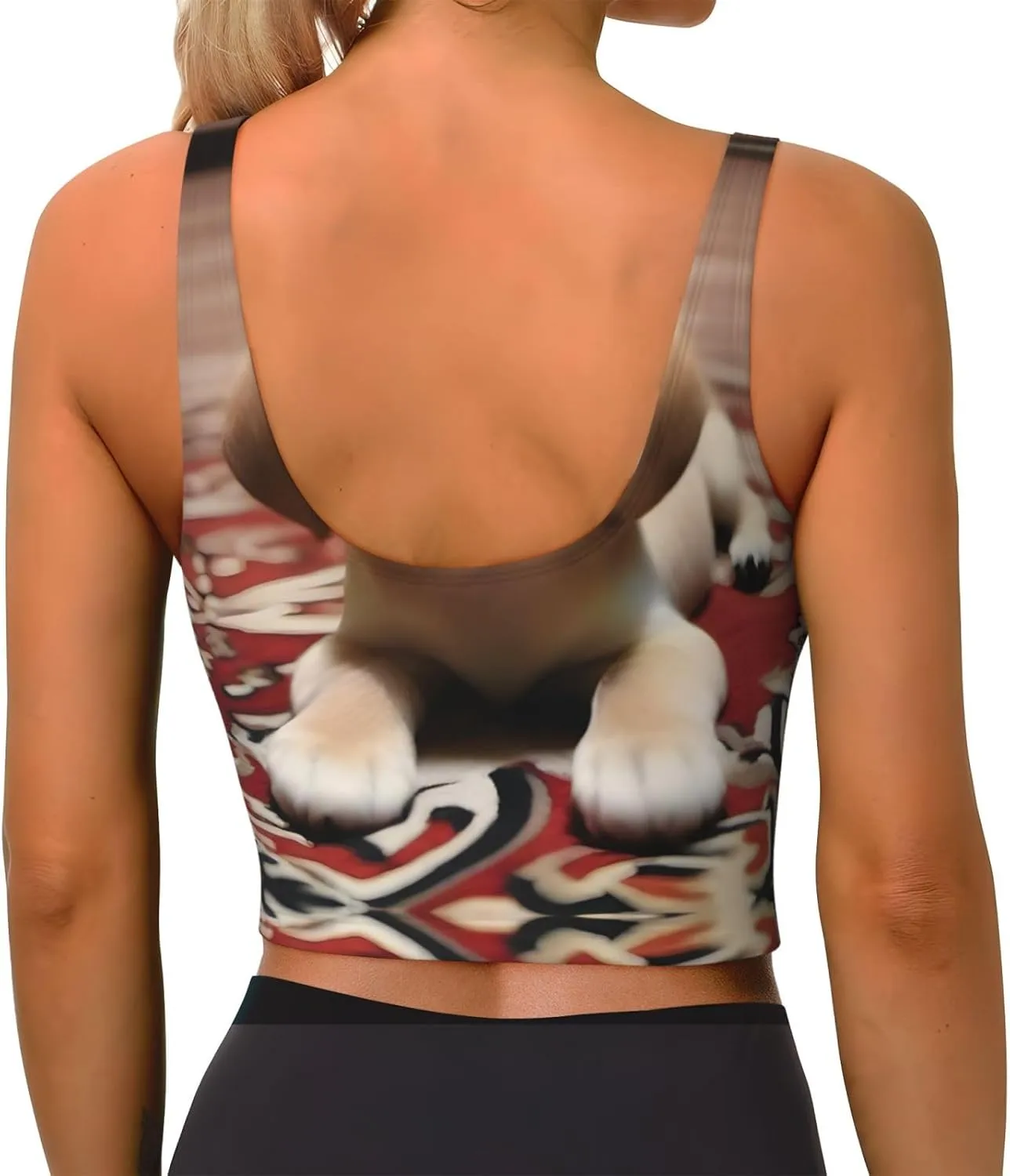 Carpet Puppy Women's Sexy Sports Vest Sleeveless Athletic Gym T-Shirts Vest U-Shaped Back Quick Dry Top