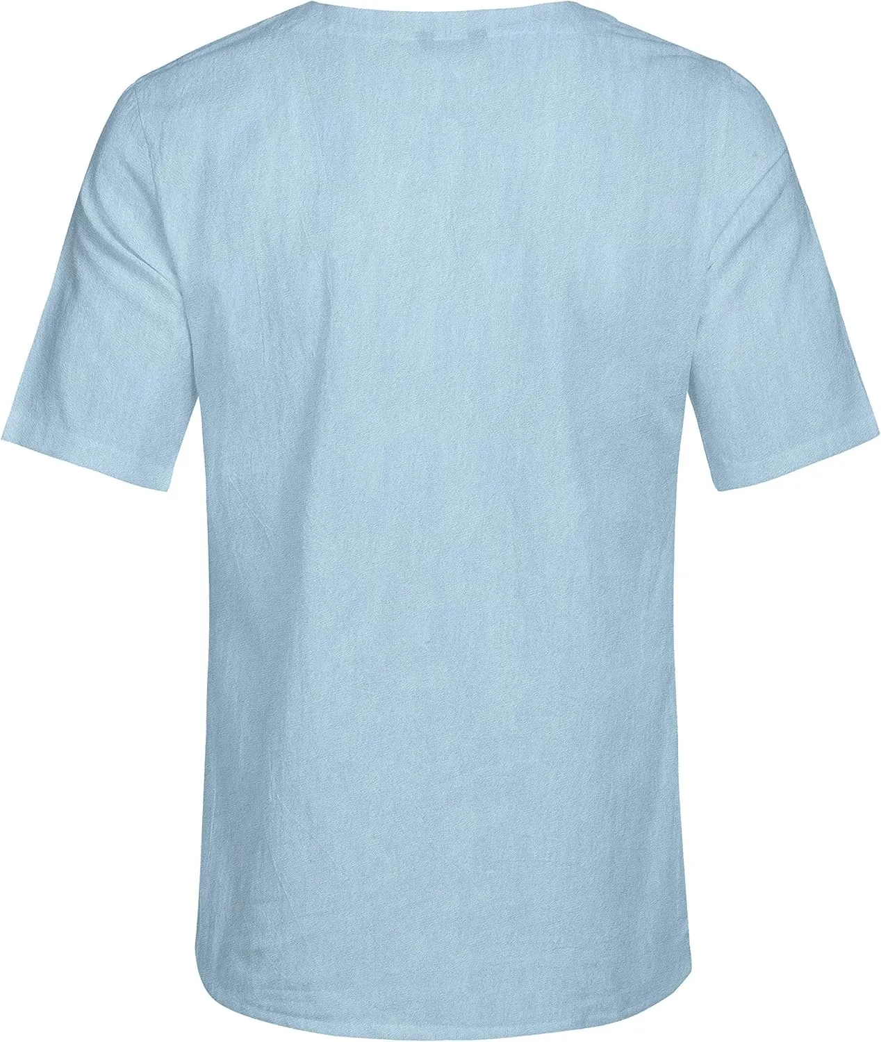 COOFANDY Men Casual Cotton Linen T Shirt Short Sleeve Beach Lace Up Hippie Shirt Yoga Renaissance Tunic