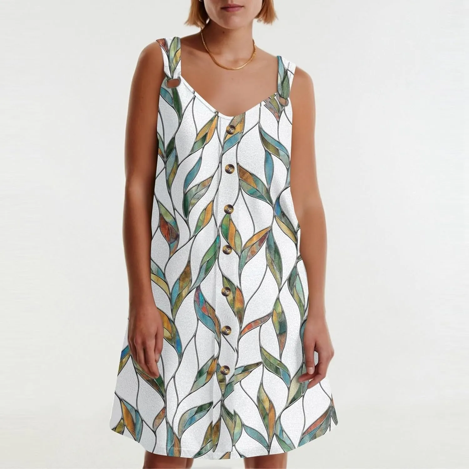 Dresses for Women 2025 Plus Size Mini Dresses Sexy Vacation Sleeveless Vneck Sundress with Pockets Summer Clothes