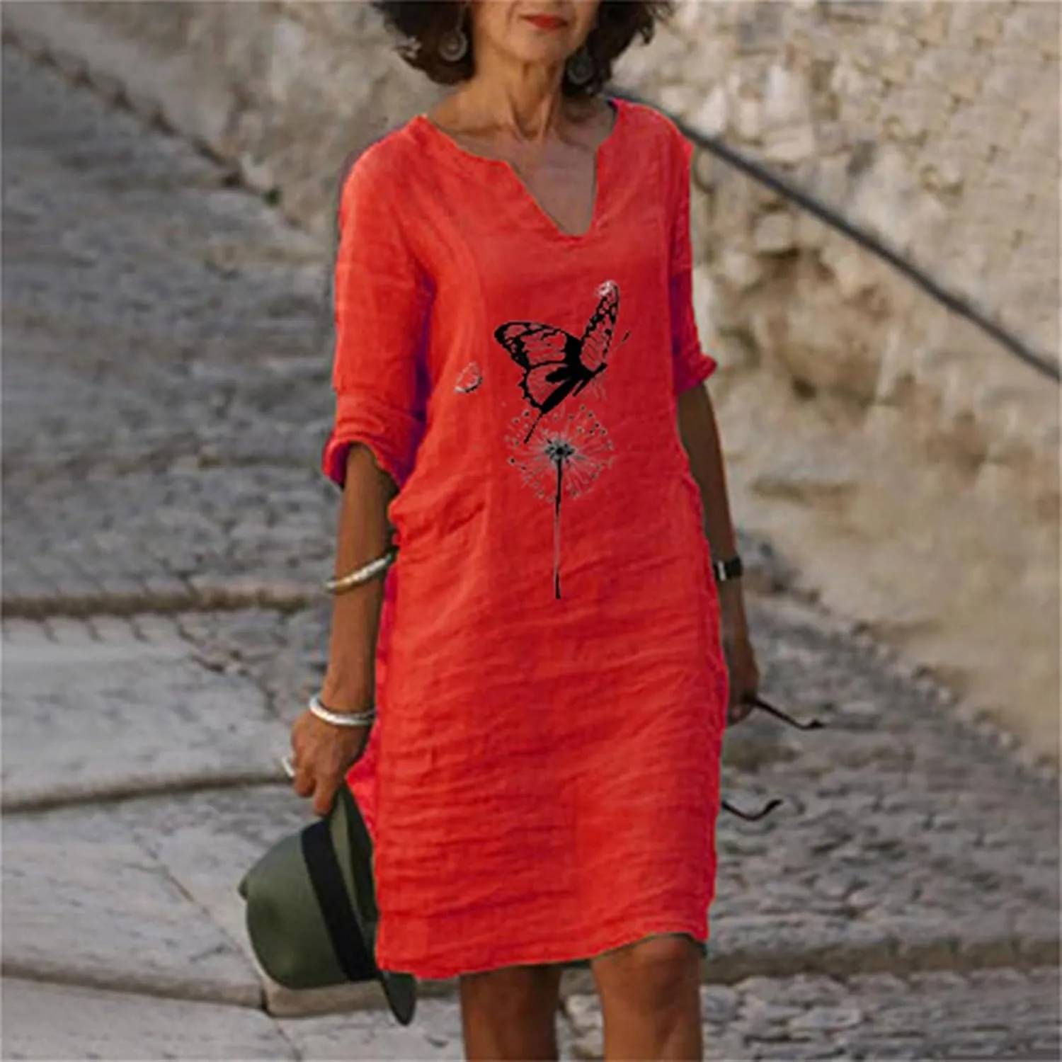 Elegant Dresses for Women Short Sleeve V Neck Beach Dress Workout Dresses for Women Summer Dresses for Women 2024