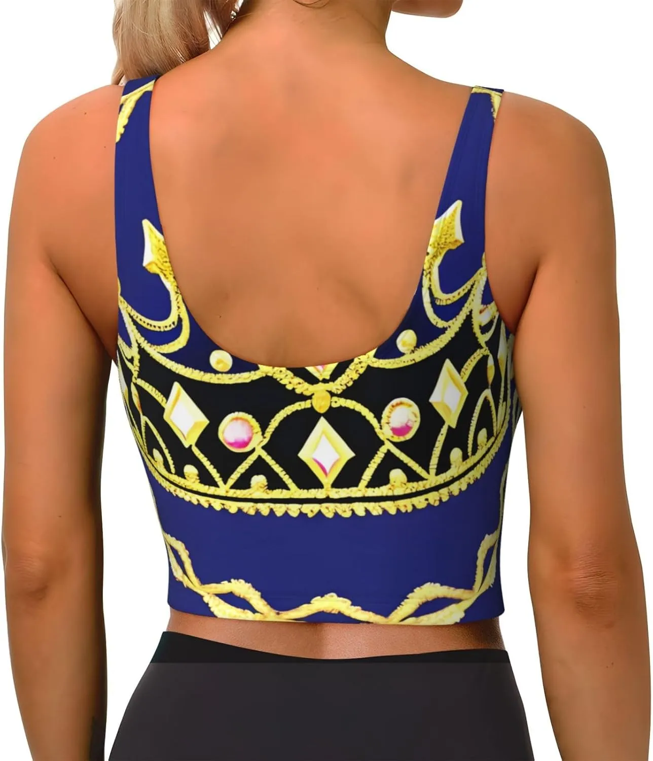 Fantasy Tiara Women's Sexy Sports Vest Sleeveless Athletic Gym T-Shirts Vest U-Shaped Back Quick Dry Top