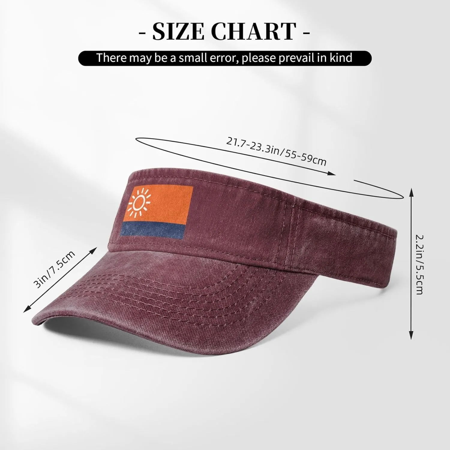 Flag of Sun Valley, Denver Sun Visor Hats for Women Men Adjustable Cotton Sun Hat Golf Cap