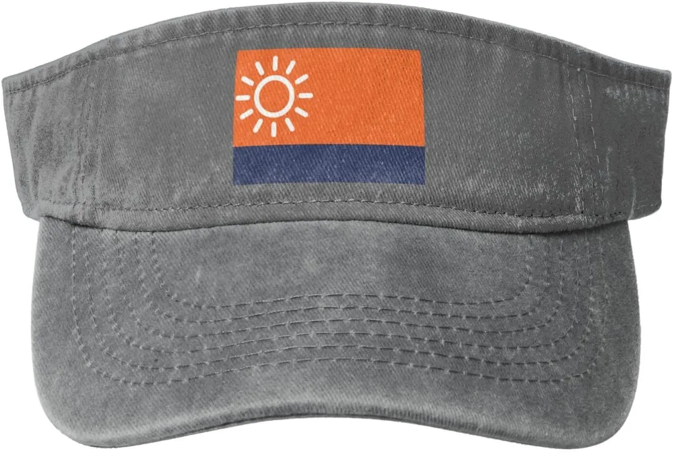 Flag of Sun Valley, Denver Sun Visor Hats for Women Men Adjustable Cotton Sun Hat Golf Cap