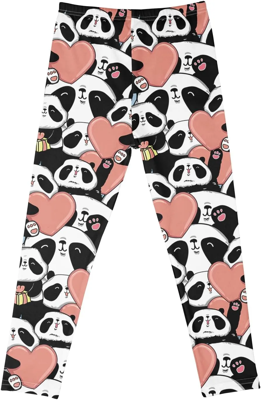 Girls' Leggings High Stretch Tights Outdoor Active Bottoms Toddlers Sports Ankle Trousers 3-10Years