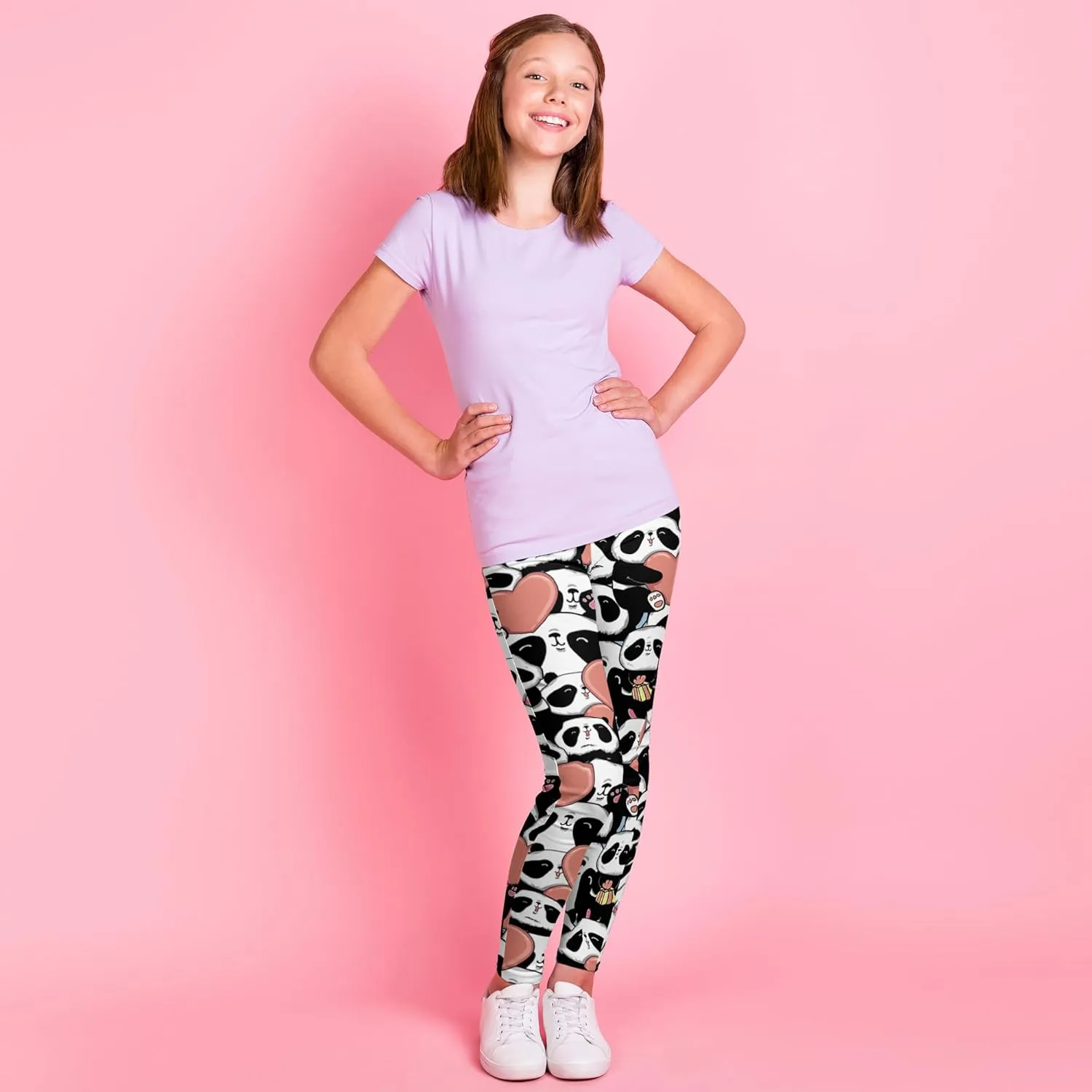 Girls' Leggings High Stretch Tights Outdoor Active Bottoms Toddlers Sports Ankle Trousers 3-10Years