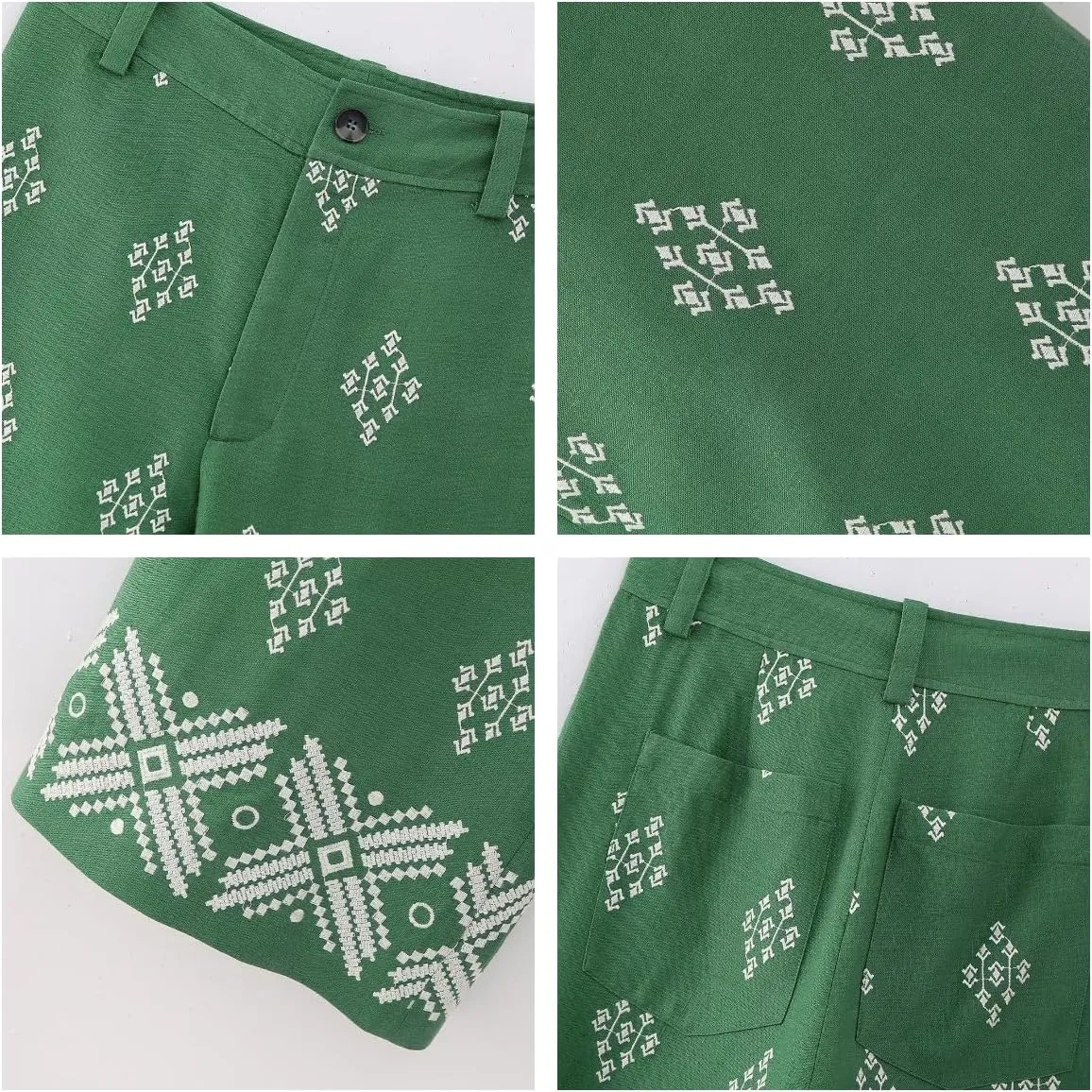 Graphic Y2k Pants Linen Pants Trousers Wide Leg Vacation Beach Summer Pants High Waisted Patterned Pants Women
