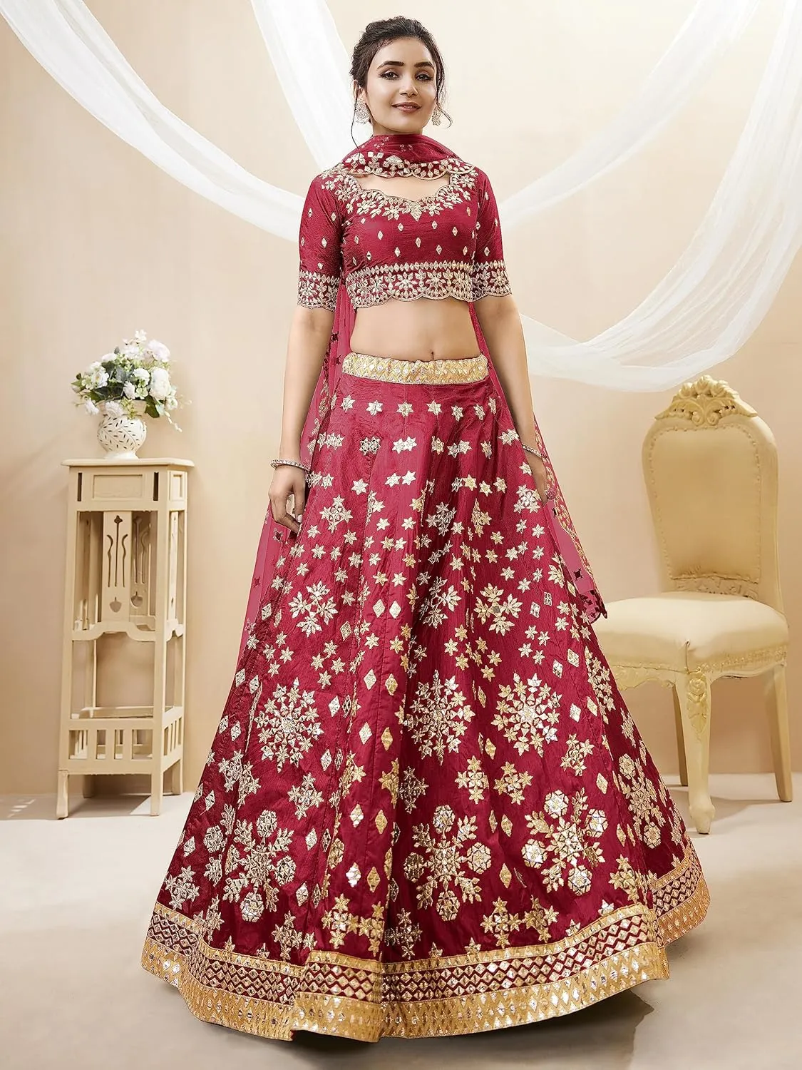 Indian Bridal Lehenga Chaniya Choli for Women Readymade Navratri Wedding Partywear Ready to wear ANG-500