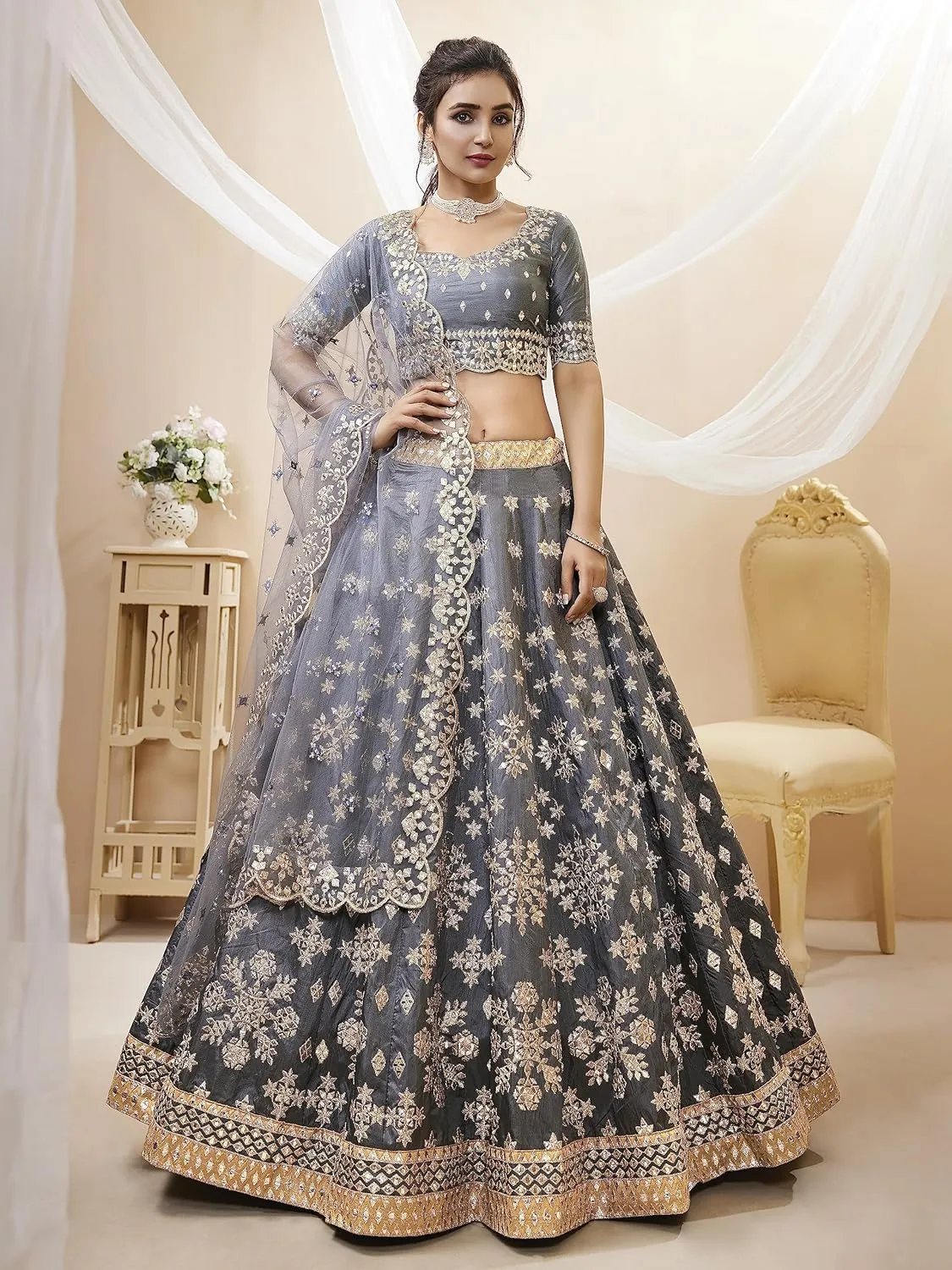 Indian Bridal Lehenga Chaniya Choli for Women Readymade Navratri Wedding Partywear Ready to wear ANG-500