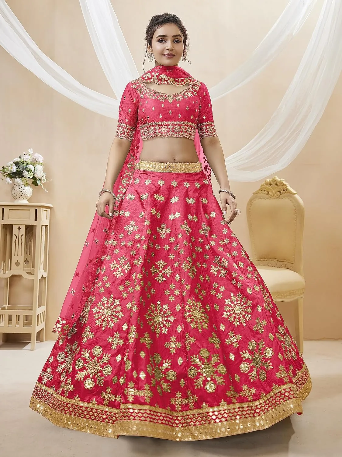 Indian Bridal Lehenga Chaniya Choli for Women Readymade Navratri Wedding Partywear Ready to wear ANG-500
