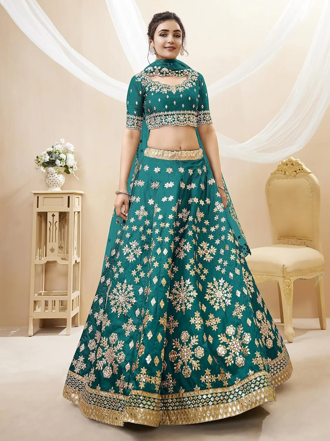 Indian Bridal Lehenga Chaniya Choli for Women Readymade Navratri Wedding Partywear Ready to wear ANG-500
