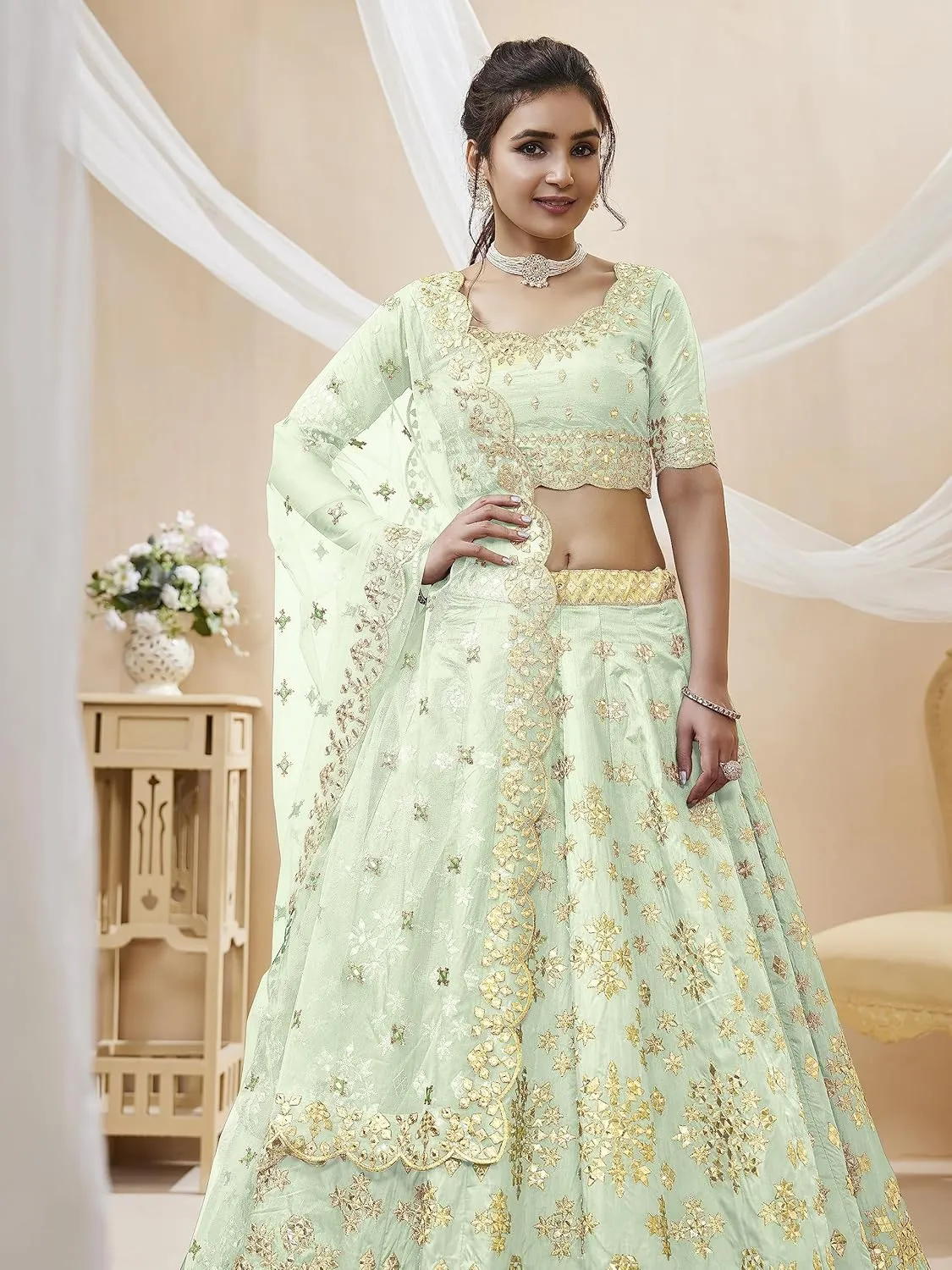 Indian Bridal Lehenga Chaniya Choli for Women Readymade Navratri Wedding Partywear Ready to wear ANG-500