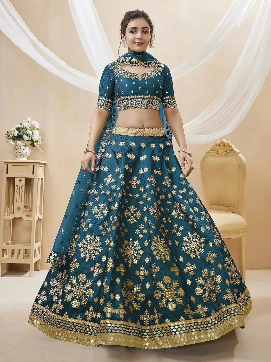 Indian Bridal Lehenga Chaniya Choli for Women Readymade Navratri Wedding Partywear Ready to wear ANG-500