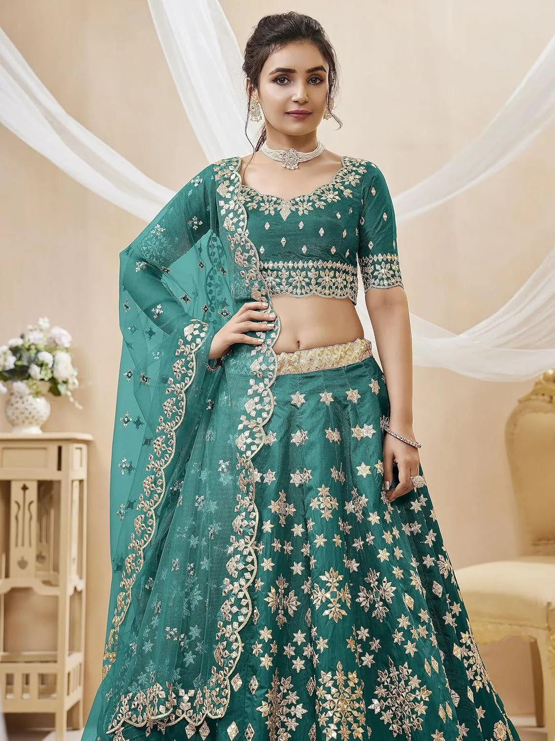 Indian Bridal Lehenga Chaniya Choli for Women Readymade Navratri Wedding Partywear Ready to wear ANG-500