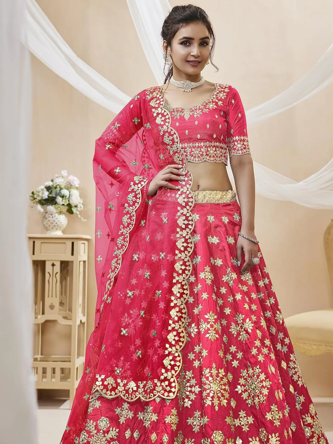 Indian Bridal Lehenga Chaniya Choli for Women Readymade Navratri Wedding Partywear Ready to wear ANG-500