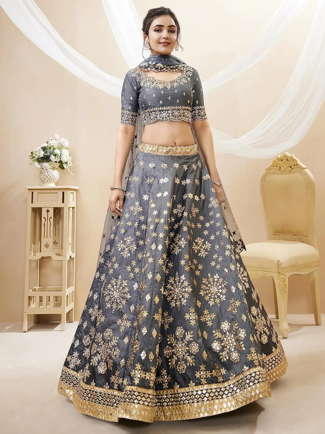 Indian Bridal Lehenga Chaniya Choli for Women Readymade Navratri Wedding Partywear Ready to wear ANG-500