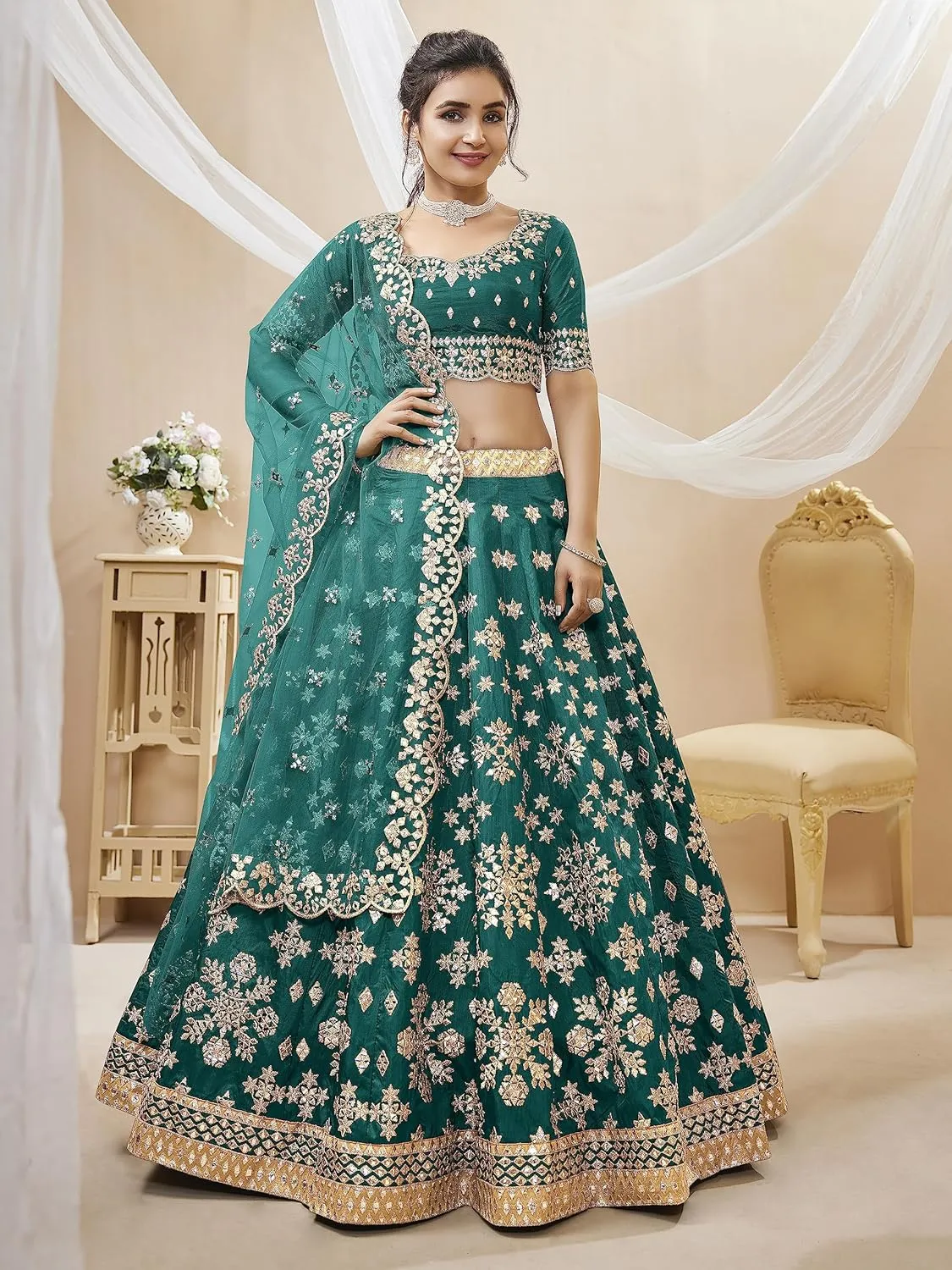 Indian Bridal Lehenga Chaniya Choli for Women Readymade Navratri Wedding Partywear Ready to wear ANG-500